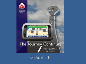 Grade 10 to 11 Journey Continues 2016