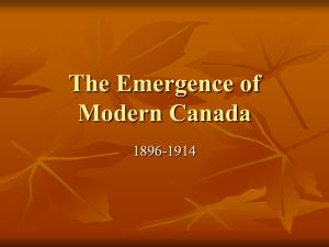 The Emergence of Modern Canada