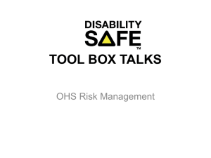 Risk assessment - Disability Safe
