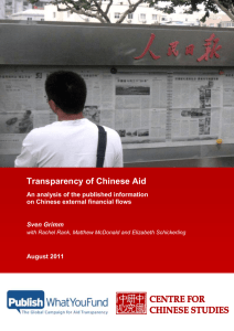 Transparency of Chinese Aid