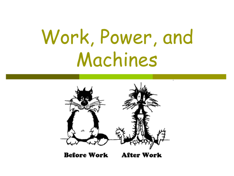 Work Power And Machines