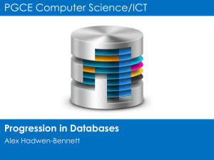 Progression in Databases (1)