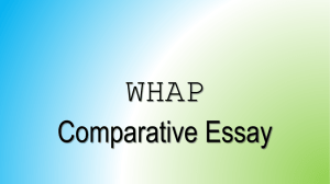 Comparative Essay(aka Compare & Contrast)