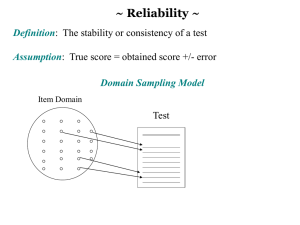 Reliability slides