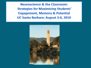 Neuroscience & the Classroom: Strategies for
