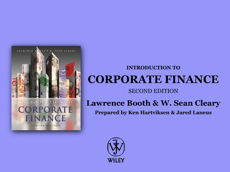 Chapter 1: An Introduction To Corporate Finance