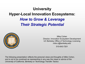 Hyper-Local Innovation Ecosystem