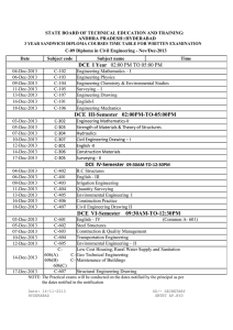 november/december 2013 end exams time table