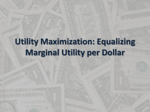 Utility Maximization: Equalizing Marginal Utility per Dollar Spending