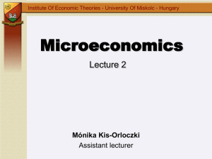 Microeconomics I.