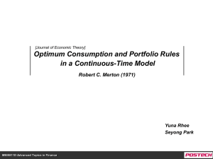 Optimal Portfolio and Consumption Rules Explicit Solutions For A