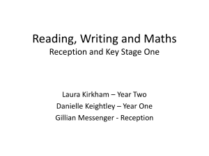 Reading Writing Maths combined workshop