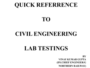 QUICK REFERENCE TO CIVIL ENGINEERING LAB