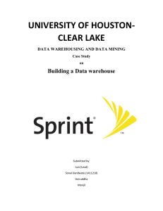 2. Why a Data Warehouse? - University of Houston