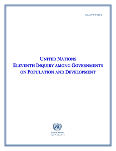 Eleventh Inquiry among Governments on Population and