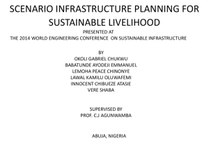 scenario infrastructure planning for sustainable livelihood