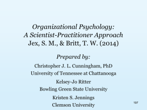 A Scientist-Practitioner Approach Jex, SM & Britt TW (2014)