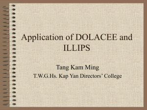 Application of DOLACEE and ILLIPS: Scaffolding and the Teaching