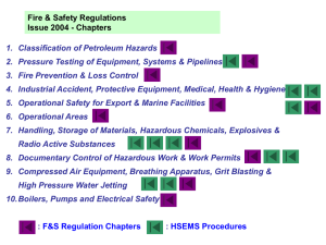 Fire & Safety Regulations Chapter 7 – Handling & Storage of