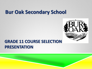 Grade 11 Course Selection - York Region District School Board