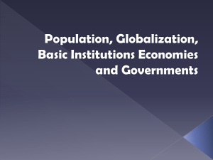 Population, Globalization, Basic Institutions & Citizenship