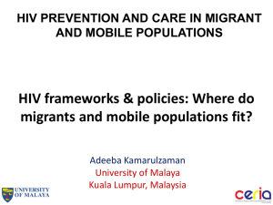 HIV frameworks & policies: Where do migrants and mobile