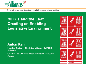 Mr Anton Ofield-Kerr, Chair, Commonwealth HIV/AIDS