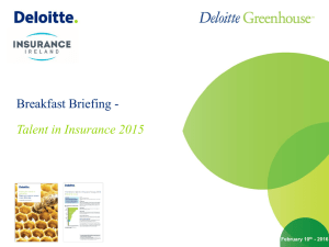 Insurance Ireland/Deloitte Talent in Insurance Slides Format