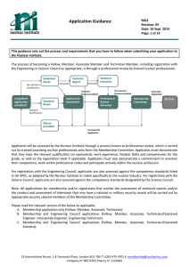 Application Guidance - The Nuclear Institute