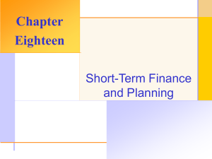 Short-Term Finance and Planning