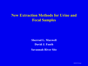New Extraction Methods for Urine and Fecal Samples