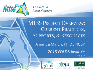 (MTSS). - Florida Problem Solving & Response to Intervention Project