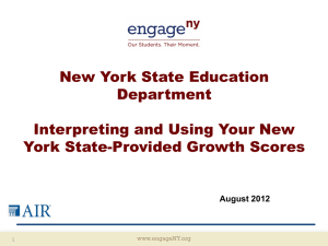 Interpreting and Using Your New York State-Provided