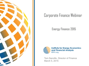 Corporate Finance 101 Webinar - Institute for Energy Economics