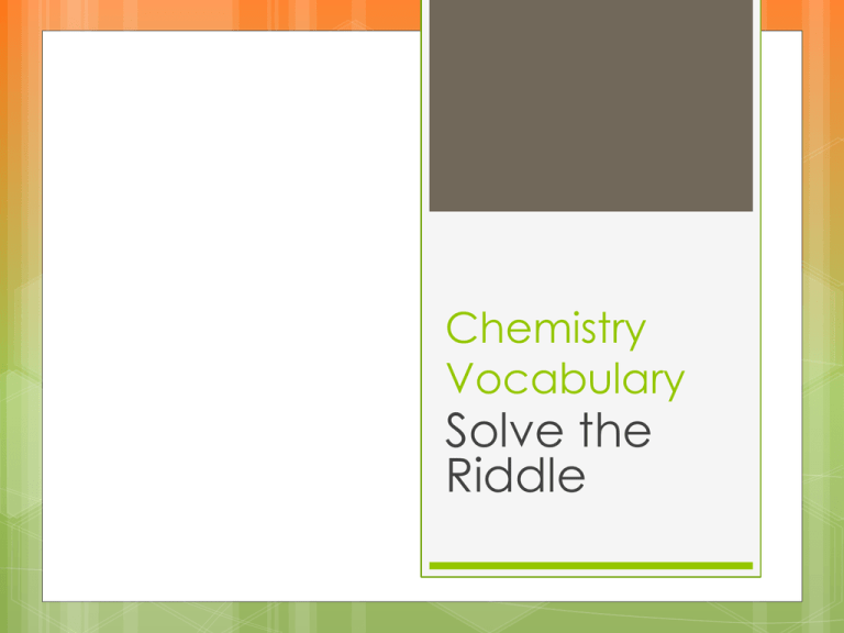 chemistry-vocabulary