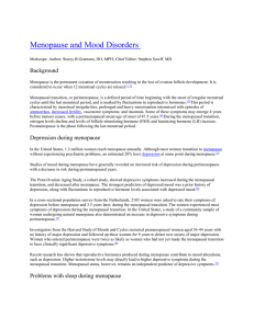 Menopause and Mood Disorders