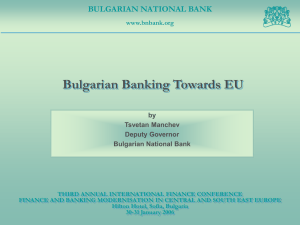 Bulgarian Banking toward EU membership