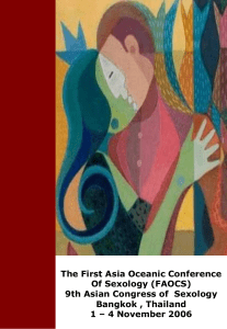 The First Asia Oceanic Conference Of Sexology (FAOCS)