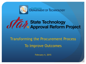 Transforming the Procurement Process to Improve Outcomes