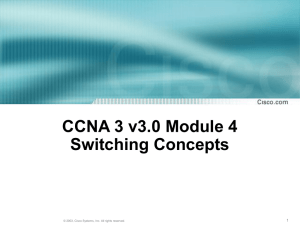 CCNA 3 Module 5 Switching Concepts