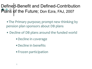 Defined-Benefit and Defined-Contribution Plans of the Future Don