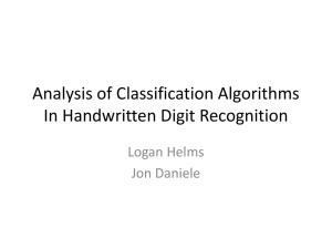 Analysis of Classification Algorithms In Handwritten Digit Recognition