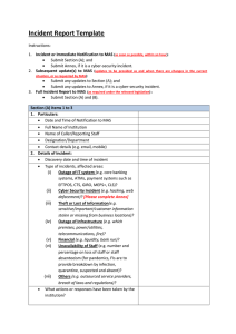 Incident Reporting Template - Monetary Authority of Singapore