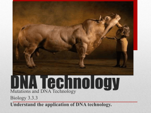 DNA Technology and Mutations