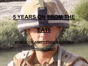 FEMALE COMBAT EXCLUSION IN THE UK ARMED FORCES * IS