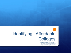 Identifying Affordable Colleges