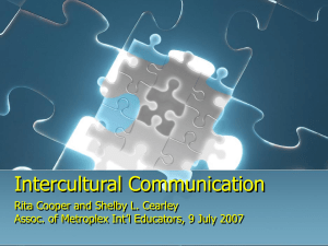 Intercultural Communication - Shelby Cearley's Blog on International