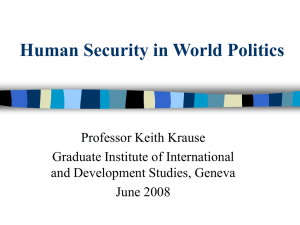 Krause Human Security HEID - Graduate Institute of International