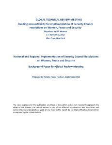 National and Regional Implementation of Security Council