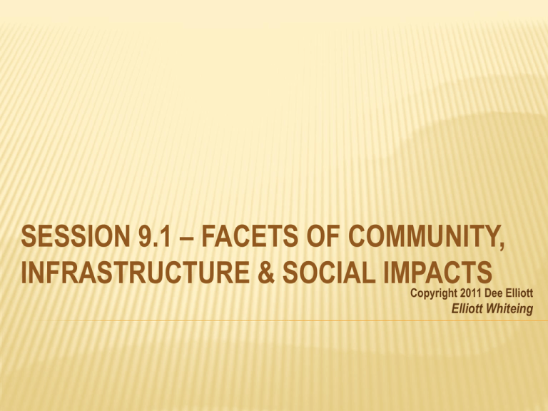 Session 9.2 Facets of Community Infrastructure & Social